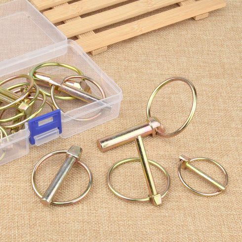 6 PCS 7/16 Lynch Pin Assortment Kit, Heavy Duty Linch Pins for Farm Tractors, Trailers, Mowers