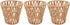 HEEPDD 3PCS E14 Bulb, 9cm 14cm 3PCS Faux Rattan Lampshade, Rope Clamp/Holder On Lampshade for Top Bottom, Perfect