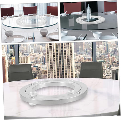 Alipis Alloy Heavy Duty Turntable Bearing for Dining Tables Sturdy Rotating Base for Art Displays Tv Stands and More