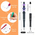 Beadthoven 20pcs Plastic Beadable Pen, Bead Ballpoint Pen Shaft Black Ink Bead Pens for DIY Pen Decorations Supplies Office School (Black)