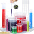 moveland Upgraded Plastic Graduated Cylinder and Beakers Set - 10ml 25ml 50ml 100ml Graduated Cylinder, 5 Pcs Pipettes