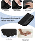 Laborio Cloud Wrist Rest for Keyboard and Mouse for Desktop, PU Leather Cloud Computer Keyboard Stand with Mouse Pad
