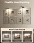 16'' 4800mAh Dimmable 3 Room(2P) EZVALO Picture Light for Wall, Black Rechargeable Battery Lights Wireless Remote