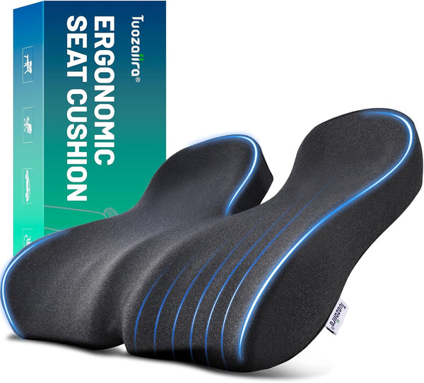 Ergonomic Seat Cushion for Office Chair High-Density Memory Foam Support with U-Shaped
