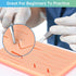 20 14 32 Suture Practice Kit: Complete Suture Kit with Needles, Threads, Pre-Cut Wounds on Silicone Pad, Pieces Total