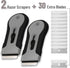 2 Pack, 30 Set Bates- Razor Blade Scraper Tool, Extra Stainless Steel Blades, Anti-Slip Ergonomic Handle Design, Razor