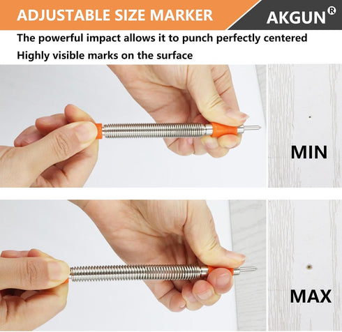 2-Piece Hammerless Cold Chisel and Center Punch Set, Spring Loaded Rivet Removal for Metal Wood