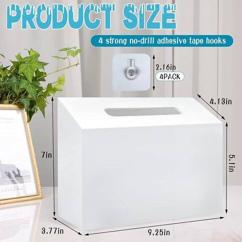 Wensdr Acrylic Hand Towel Box Cover Holder for Kleenex, Disposable Paper Hand Towels Holder, Bottom Pull-Out