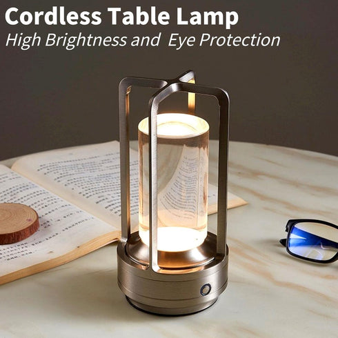 Dimmer Cordless Restaurant Table Lamp, Battery Powered Rechargeable Desk Lamp with Touch Portable LED Nightstand Night
