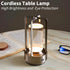 Dimmer Cordless Restaurant Table Lamp, Battery Powered Rechargeable Desk Lamp with Touch Portable LED Nightstand Night