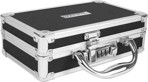 Vaultz Medicine Safe Case with Combination Lock - Pack of 3, 8.35 x 5 x 2.5, Black