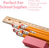 Erasers Bulk, 100 Pack Pink Pencil Erasers for School, Large Erasers for Kids and Classroom Use