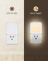 FONSHUKYY 2 Pack 3000K Night Light Plug in - Bedroom for Kids Baby Nursery Adjustable Brightness - Warm Lights LED Dusk