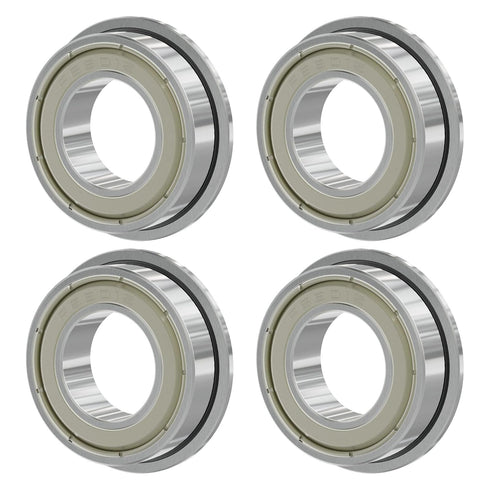 F6901ZZ 4PCS Flange Ball Bearing 12×24×6mm Double Metal Shielded Chrome Steel ABEC-1(P0) for Industrial Machine