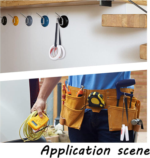 GORGECRAFT 4Pcs Electrical Tape Holder Strap, Nylon Belt with Swivel Hooks for Ropes, Wires, Tape Storage Organizer