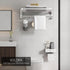VOLDRA Toilet Paper Holder with Shelf White Wipes Dispenser for Bathroom Toilet Paper Holder with Storage Upgrade