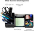 deli Plastic Desk Organizer with Pencil Holder and Sticky Note Tray, 6 Compartments for Office Supplies
