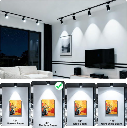 AGELCK MR16 Bulb 6000K Gu5.3 5W (50W 12V 610LM 85+, 36 Bulb Non-Dimmable, 6 Pack Led Daylight - Base, Halogen