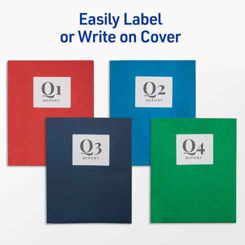 Avery 25 Blue Two Pocket Folders with 3 Prong Fasteners, Holds 70 Sheets (47976)