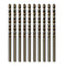 M35 5% Cobalt Jobber Drill Bits Set for Stainless Steel and Hard Metal, Steel (3/32 Inch, Pack of 10)