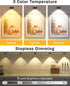 1200mAh Dimmable Light/3 Pack WILLED Picture Lights for Wall, Rechargeable Battery Operated Picture Frame lights, Puck