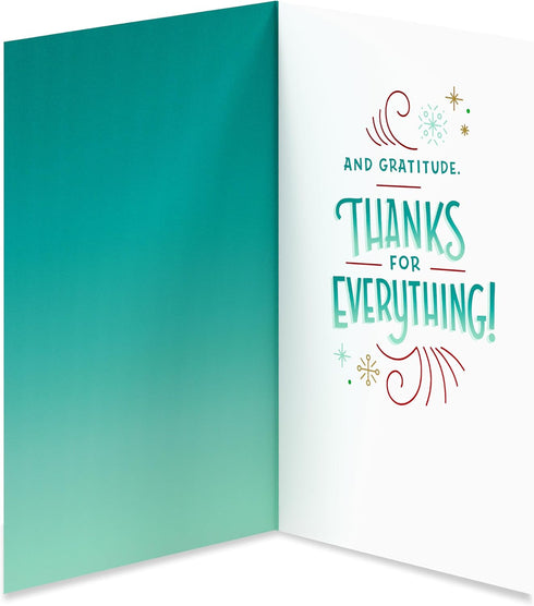 Gratitude Christmas Card for Healthcare Heroes - Thanks For Everything