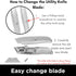 INTERNET'S BEST Premium Utility Knife Set - Retractable Box Cutter with Metal Handle & Extra Blades