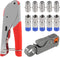 Coax Cable Crimper Tool Kit, Coaxial Compression Tool with 5PCS RG6 F Type Connector + 5PCS RG6 Coax Cable Extender