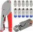 Coax Cable Crimper Tool Kit, Coaxial Compression Tool with 5PCS RG6 F Type Connector + 5PCS RG6 Coax Cable Extender