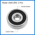 6300-2RS Deep Groove Ball Bearings Z2 10mmX 35mm X 11mm Double Shielded Carbon Steel (4 pcs)