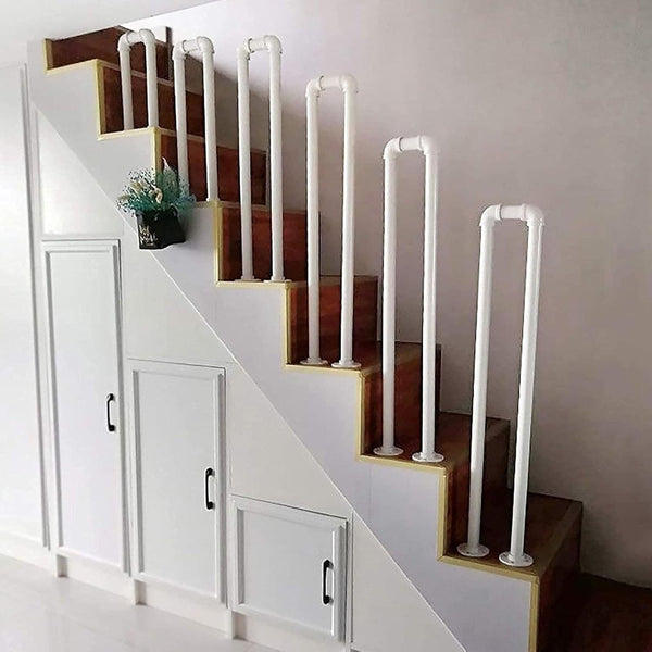 PAUANI Stair Railing - U-Shaped Wrought Iron Stair Handrails, Elderly Children's Guardrail for