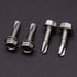 #10 x 1/2" (50 Pack) Hex Washer Head Self Drilling Screws - 410 Stainless Steel Self Tapping Sheet Metal Screws