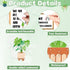 Set Motivational Bookshelf Bulletin Board Greenery Back to School Classroom Decoration Potted Plant Eucalyptus Paper