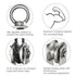 Cable Pulley Wheel Stainless Steel, Bearing Inside Rope Pulley for Gym Equipment, 4 Pack