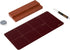 Desk Weekly Glass Dry Erase Board with Detachable Wood Stand, Burgundy Red, Small Calendar To Do List Planner