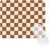Ksriylm Cute Brown Mouse Pad,Retro Checkered Pattern Mousepad,Square Aesthetic Plaid Waterproof Grid Mouse