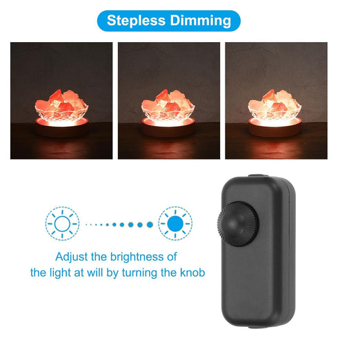 2pcs Dimmer PATIKIL Inline Lamp Switch, Rotary LED Light Controller Brightness Control Cord Switch with Screwdriver