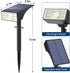 2 Pack 4 Solar Spot Lights Outdoor, Outdoor Solar Lights for Yard Waterproof, Lighting Modes Solar Landscape