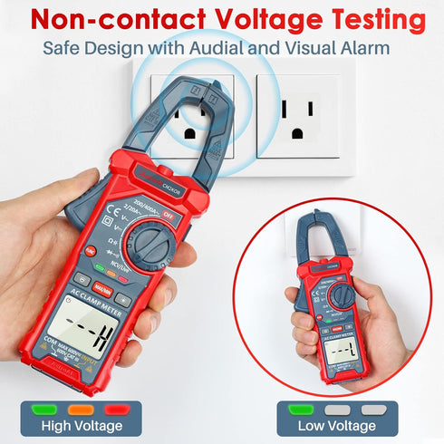 AstroAI Digital Clamp Meter Multimeter 2000 Counts with Auto-ranging, AC/DC Voltage, Current, Resistance