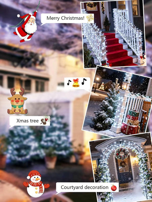 165 500 12 3 Dimmable Voice Controlled Christmas Lights with Remote, FT LED String Lights Indoor Outdoor with Modes