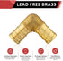 EFIELD Pex 3/4 Inch Elbow Brass Barb Crimp Fittings, Pack of 8 for Pex Tubing Connection