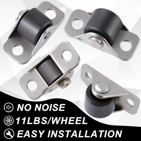 Deozu 10 1/2 Inch Pcs Mini Caster Wheels for Small Appliances, Mini Wheels, Metal Mini Casters, Small Wheels