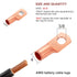 Weewooday Copper Battery Cable Ends 12 Sizes Battery Terminal Connectors Copper Lug Ring Terminal for AWG4-12