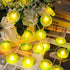 Vibrant Lime Slice LED String Lights for Outdoor Decor