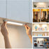 4 Pack, Closet 3 Counter Under Cabinet Lighting Wireless Motion Sensor LED Light with Remote, USB-C Rechargeable, Color