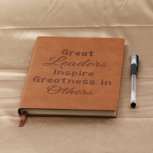 Boss Appreciation Gift Notebook, Great Leaders Notebook, Mentor Gift, Leather Journal Notebooks, Supervisor Retirement