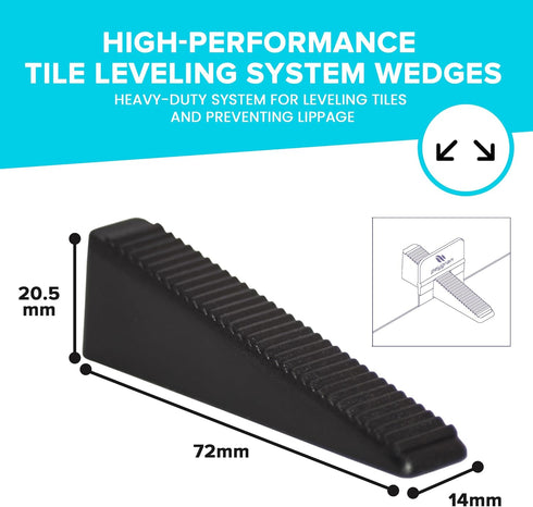 Peygran Classic Tile Leveling Wedges 100 PCS Heavy-Duty, High-Performance Lippage-Free Tile and Stone Installation Tool, Leveling System Wedges for PROS and DIY Home Improvement