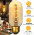 Dimmable T45 T14 E26 2700K 4W Amber Tubular Led Bulbs, T45 2700k Vintage Edison Bulbs Warm Yellow, 550Lm, Retro Tubular Style Glass Bulbs, Bedroom Decor Amber Tube Light Bulbs,Pack 4 by LOROFY