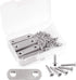 Glarks 20 Sets 50mm/2inch Stainless Steel Flat Brace Brackets with 40pcs Self Tapping Screws Set for Repair Fixing