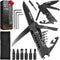 Multitool Knife 17 in 1, Fire Starting Sticks, Bottle Opener, Saw, Screwdrivers, Whistle, Window Breaker - Perfect for